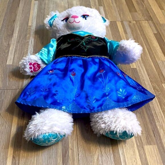 Build a bear Disney’s frozen Elsa bear snowflake stuffed animal shimmer glitter - Picture 3 of 7